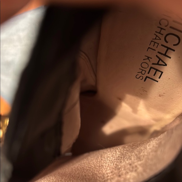 Michael Kors Black and Gold Ankle Boots Sleek Design - Picture 13 of 14